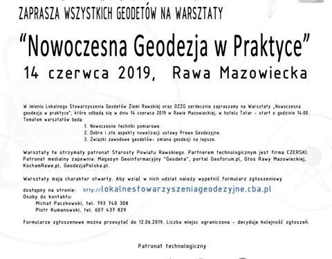 Warsztaty “Nowoczesna geodezja w praktyce”