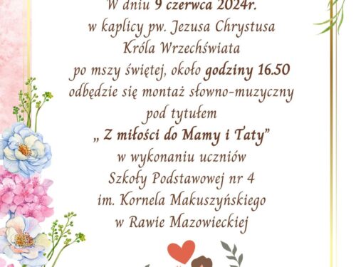 Koncert “Z Miłości do Mamy i Taty” w kaplicy na Sójczym w Rawie