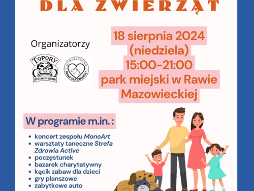 Charytatywny piknik Topory grają dla Zwierząt w rawskim parku